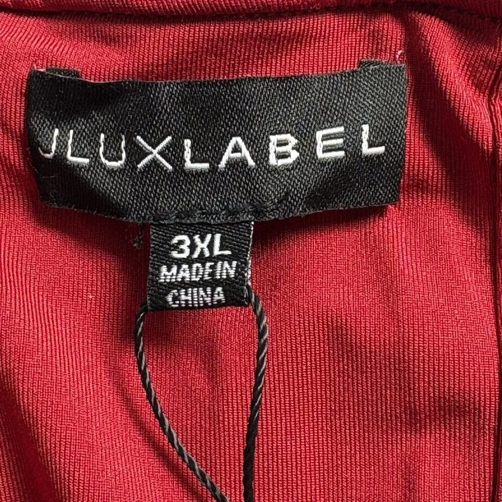 NWT‎ JLUXLABEL Women Velvet Corset Sz 3XL Red Sexy Glamour Party Edgy 68-17
